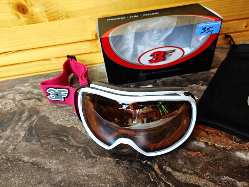 JUNIORSKÉ LYŽIARSKE OKULIARE 3F VISON PURE 2 WHITE-DARK PINK
